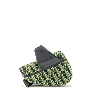 Dior menâs saddle Purse fabric dior oblique green