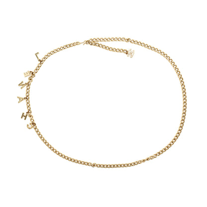 Chanel Letter Chain Belt Light Gold Tone