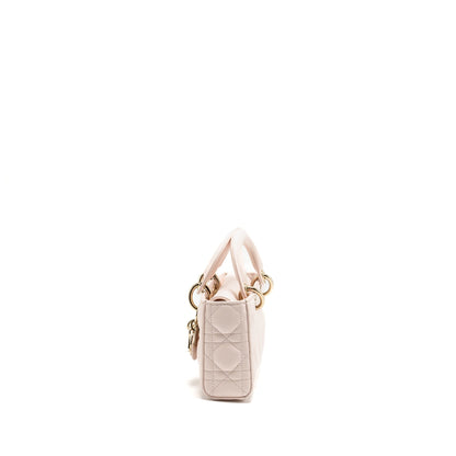 Dior Small Lady D-Joy Purse Cannage Lambskin Powder Pink