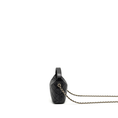 Chanel 25c Quilted Hobo Bag Caviar Black GHW (microchip)