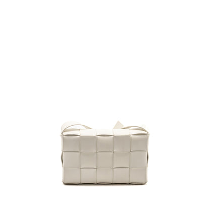 Bottega Veneta Small Cassette Purse Lambskin White