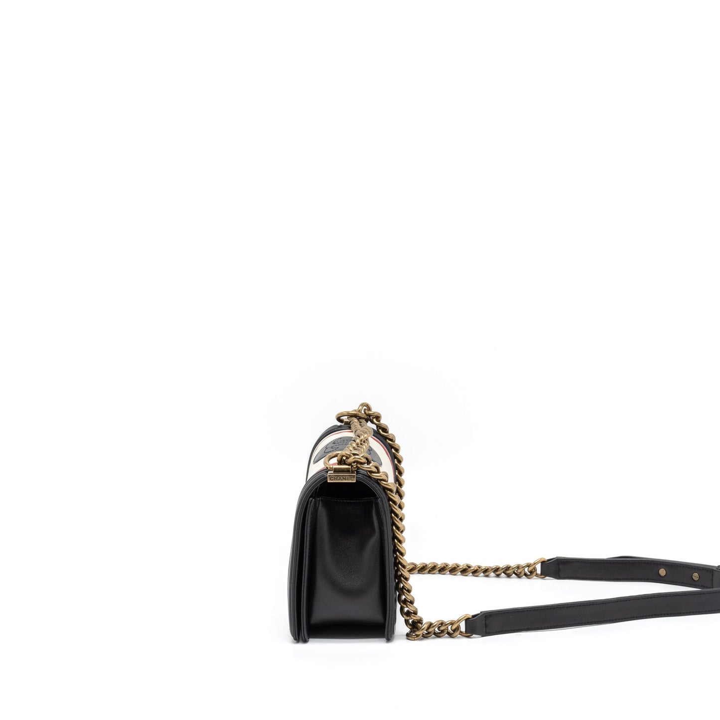 Chanel Medium Boy Bag Lambskin Multicolour Ruthenium Multicolour Hardware