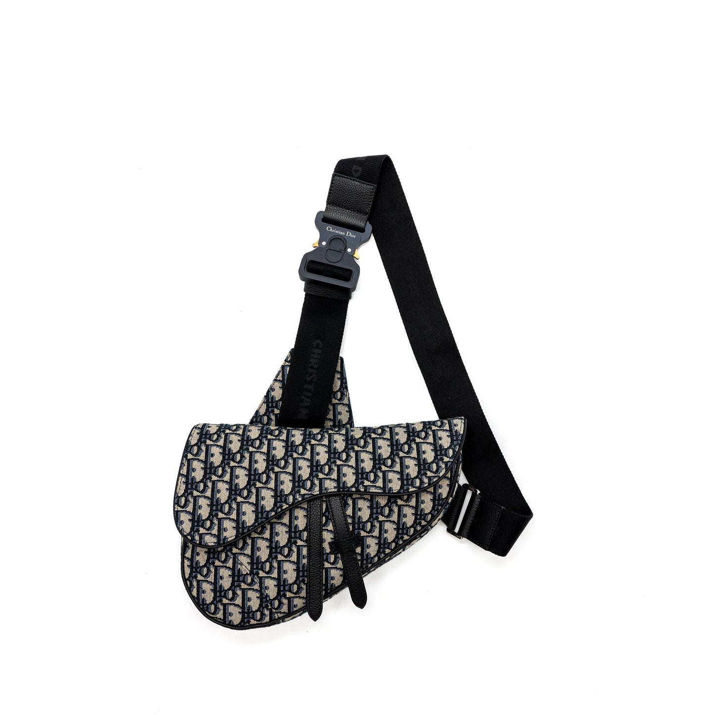 Dior Homme Saddle Purse Dior Oblique Jacquard Beige/Black