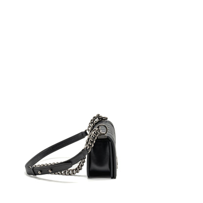 Chanel Small Boy Bag Caviar Black SHW (Microchip)