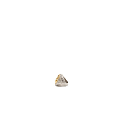 Chanel size M oval ring gold/silver tone