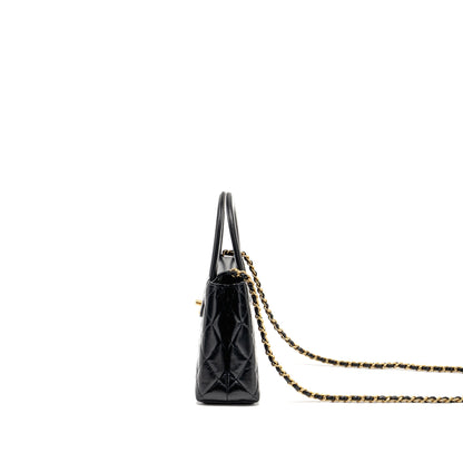 Chanel Mini Kelly Shopping Tote bag calfskin black GHW (microchip)