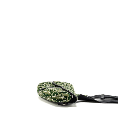 Dior menâs saddle Purse fabric dior oblique green