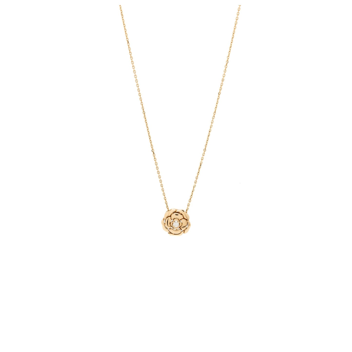 Chanel Exrtraid De Camelia Necklace 18k rose gold/diamond