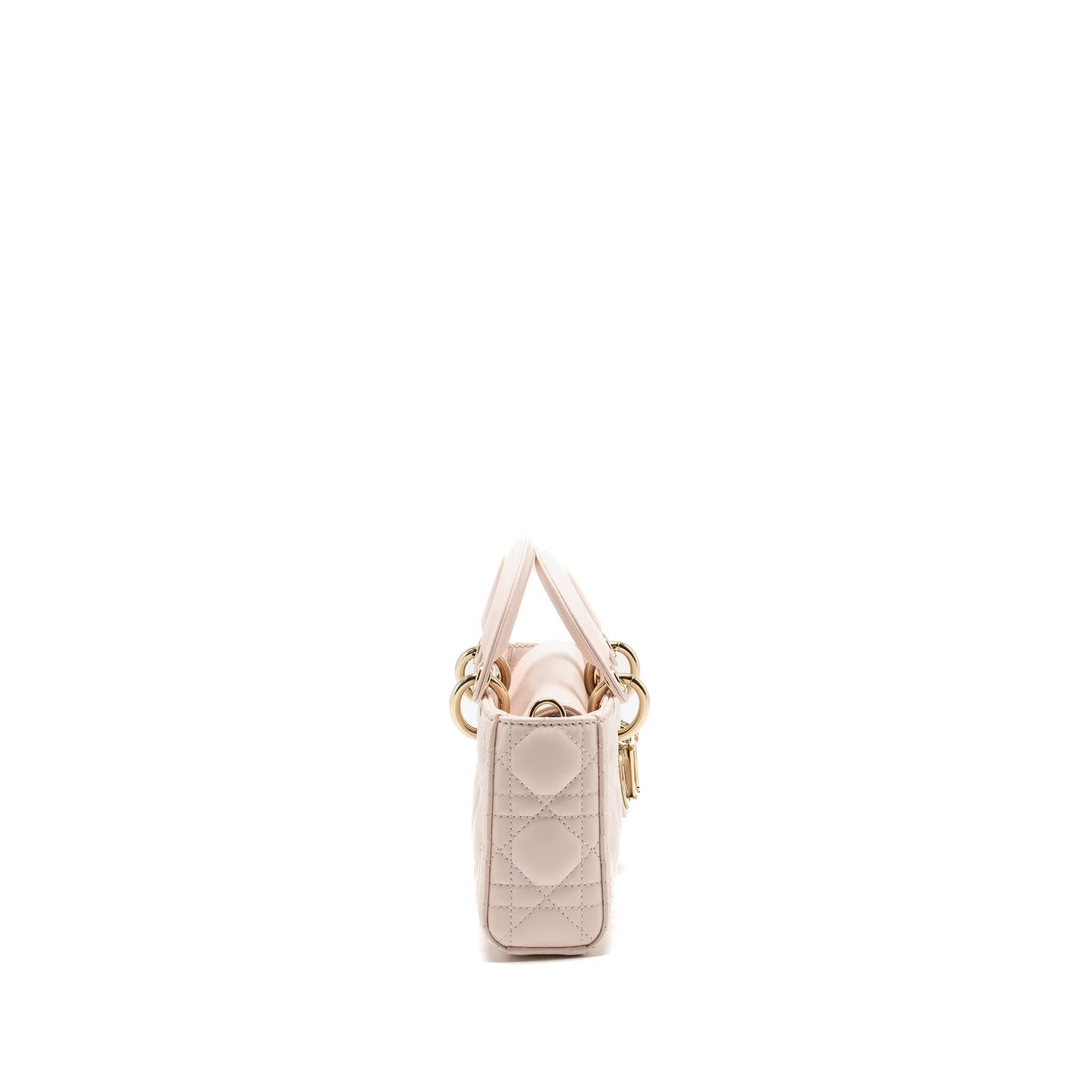 Dior Small Lady D-Joy Purse Cannage Lambskin Powder Pink