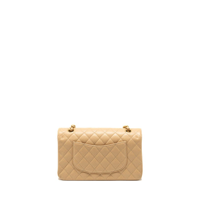Chanel Medium Classic Double Flap Bag Caviar Beige GHW (Microchip)
