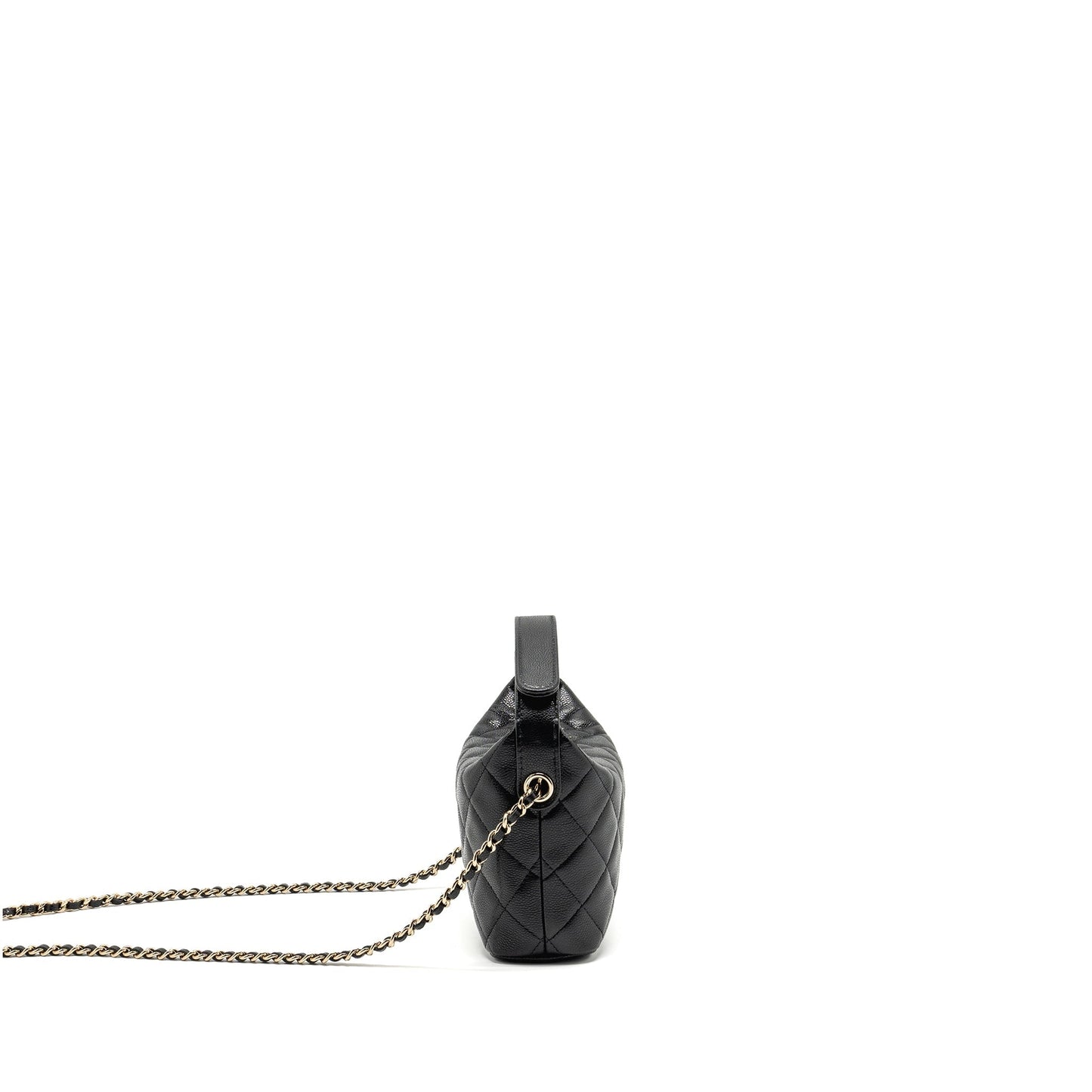 Chanel 25c Quilted Hobo Bag Caviar Black GHW (microchip)