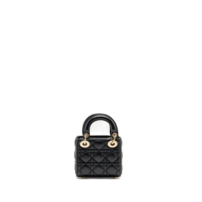 Dior Micro Lady Dior Lambskin Black