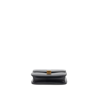 Celine Medium Classic Box Calfskin Black Brushed