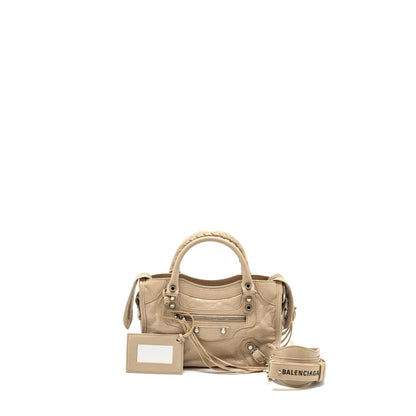 Balenciaga Mini City Purse Calfskin Beige