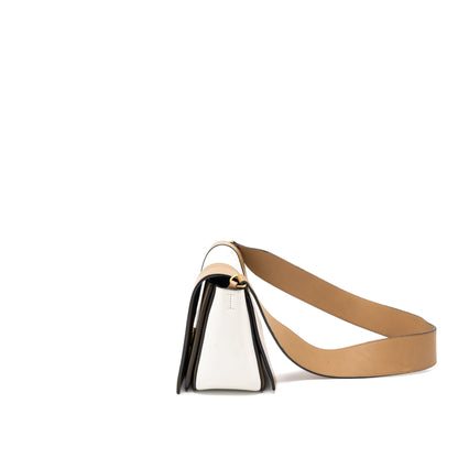 Celine Frame Purse Calfskin Cream/Brown Brushed