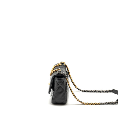 Chanel Small 19 Bag Lambskin Black Multicolour Hardware (Microchip)
