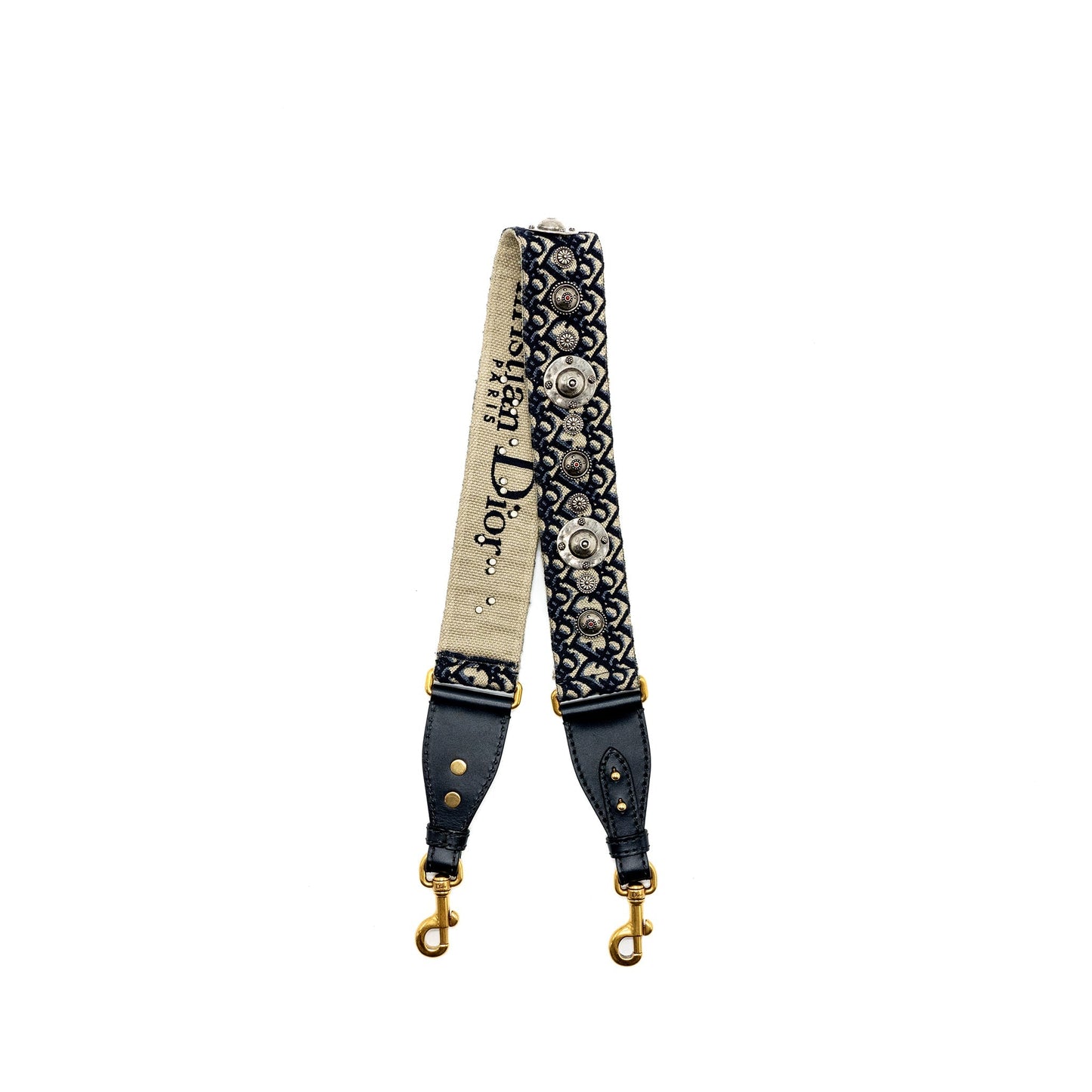 Dior Wide Shoulder Strap Blue Dior Oblique Jacquard