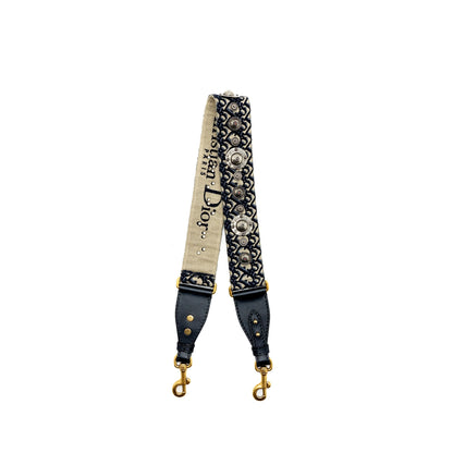 Dior Wide Shoulder Strap Blue Dior Oblique Jacquard