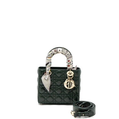 Dior small lady dior My abc dior Purse lambskin dark green