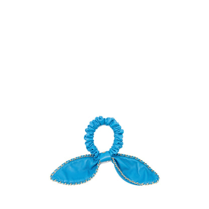 Chanel Hair Ring leather blue GHW