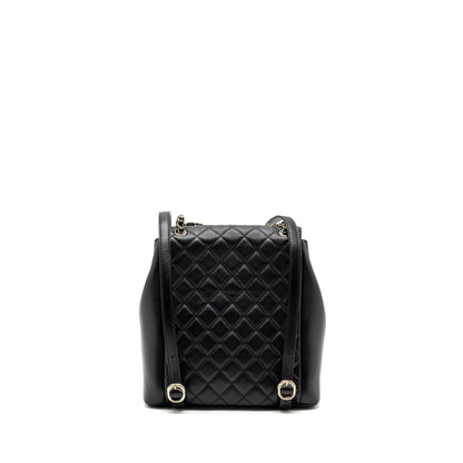 Chanel 23A Triple Pack Backpack Calfskin Black LGHW (microchip)