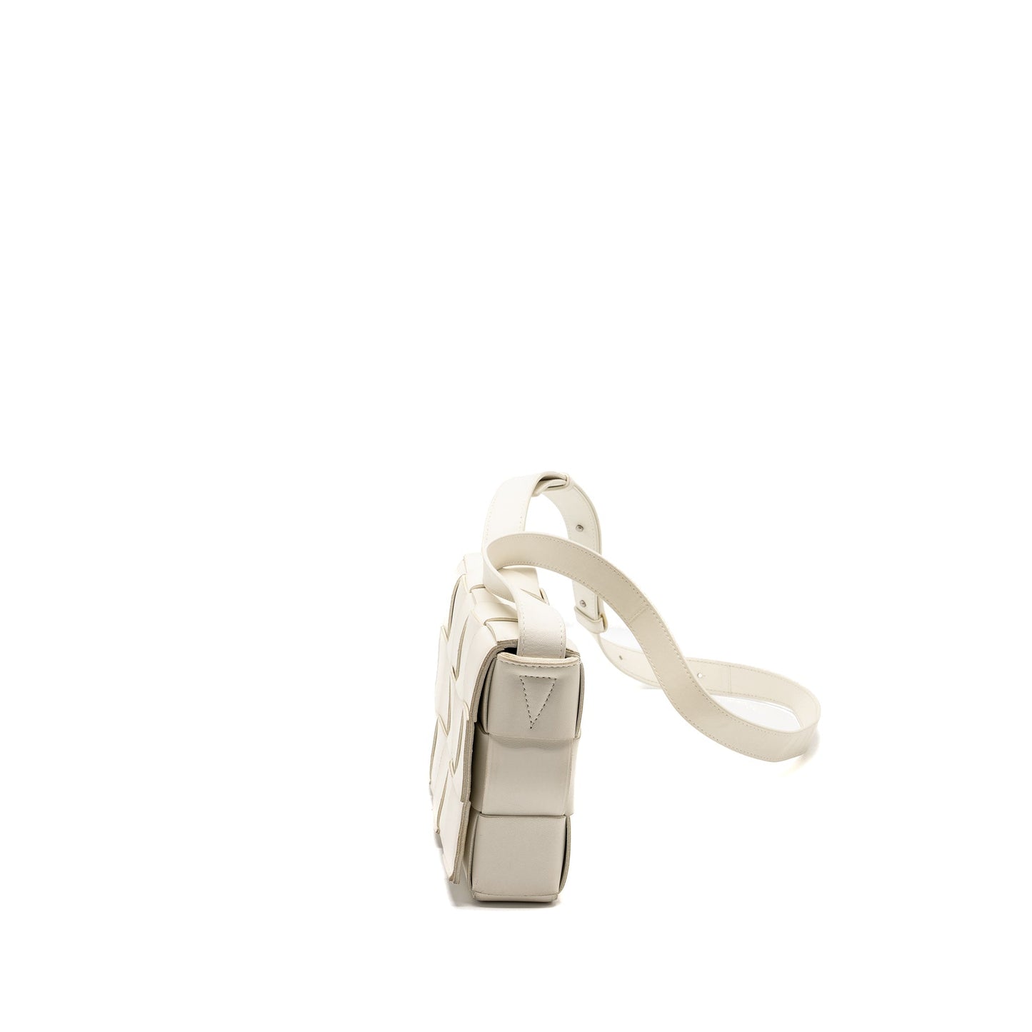 Bottega Veneta Small Cassette Purse Lambskin White