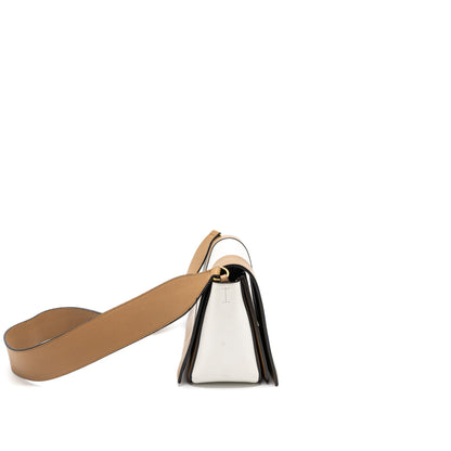 Celine Frame Purse Calfskin Cream/Brown Brushed