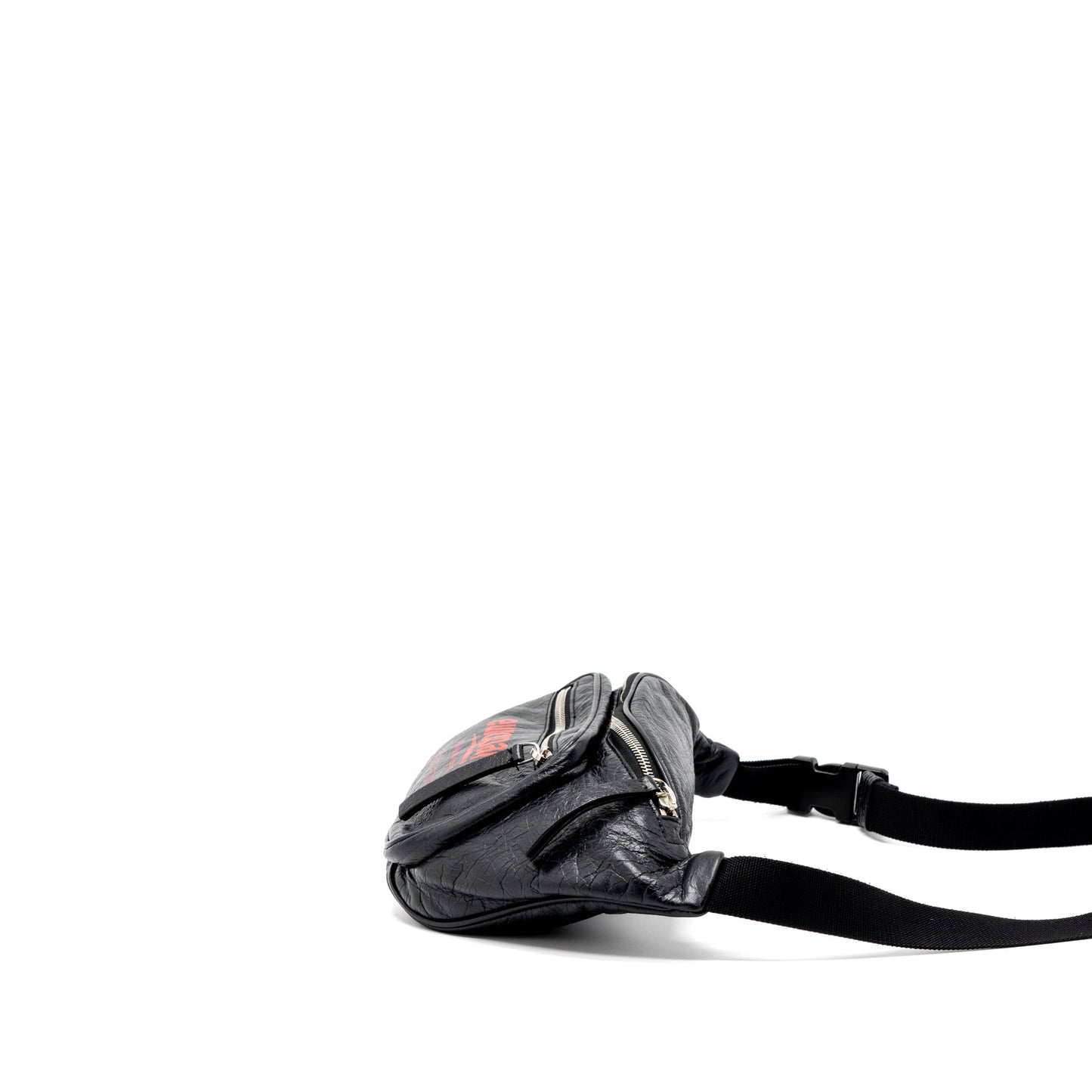 Balenciaga Europa Belt Purse Calfskin Black/Red