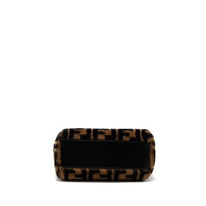 Fendi Mini Peekaboo Shearling Brown/ Black