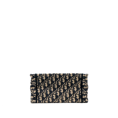 Dior small book tote blue oblique jacquard embroidery