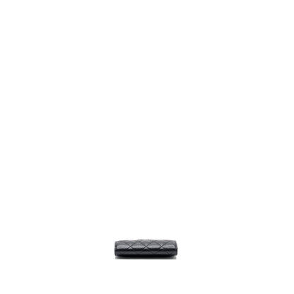Chanel classic flap card holder caviar black SHW (microchip)
