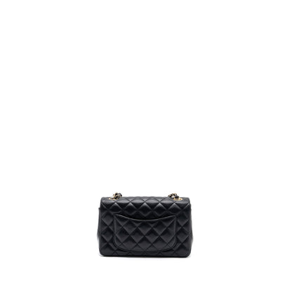 Chanel mini rectangular Flap Bag Lambskin Black LGHW