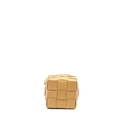Bottega Veneta Small Cassette Cross-body Bucket Purse Lambskin Porridge