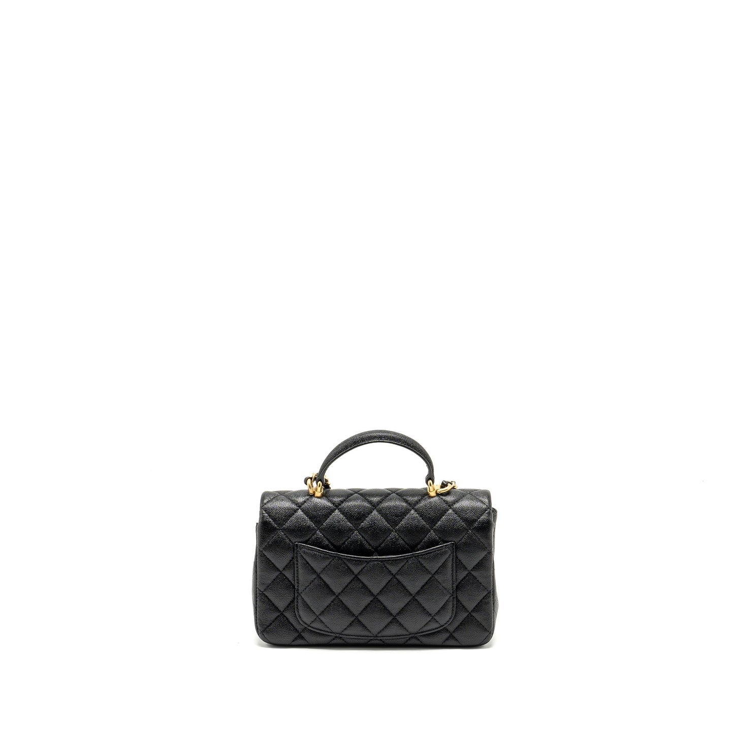 Chanel Top Handle Mini Rectangular Flap Bag Caviar Black GHW