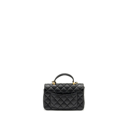 Chanel Top Handle Mini Rectangular Flap Bag Caviar Black GHW