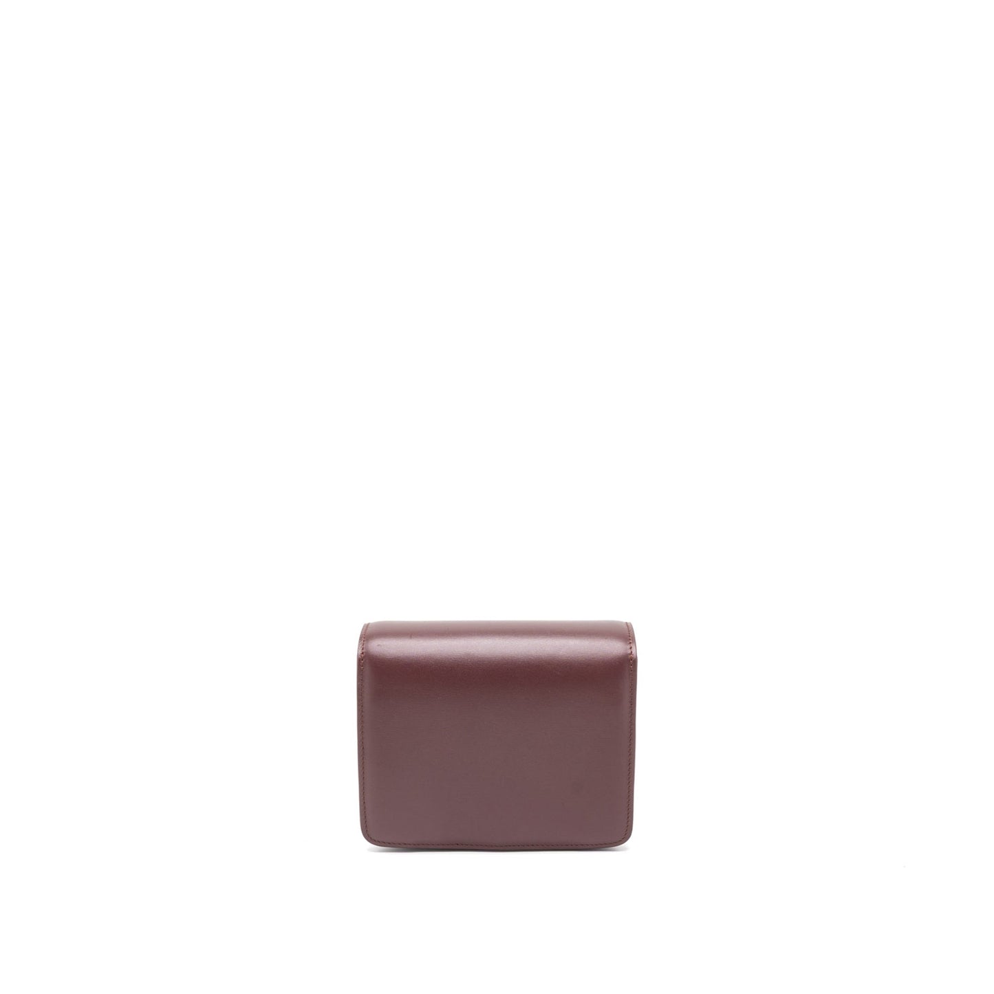 Celine Mini Box Calfskin Burgundy Brushed