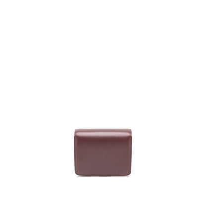 Celine Mini Box Calfskin Burgundy Brushed