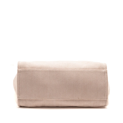 Chanel Large Deauville Tote Shopping Bag Canvas/Calfskin Light Pink LGHW