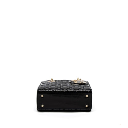 Dior Small Lady Dior Purse Patent Black