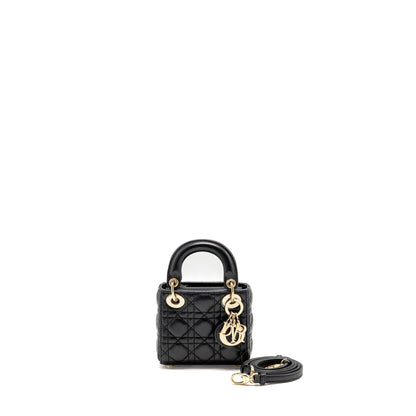 Dior Micro Lady Dior Lambskin Black
