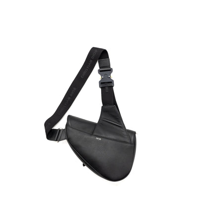 Dior Homme Saddle Purse Calfskin Black