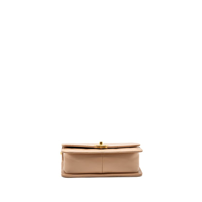 Chanel Gold Crush Flap Bag Calfskin Beige GHW (microchip)
