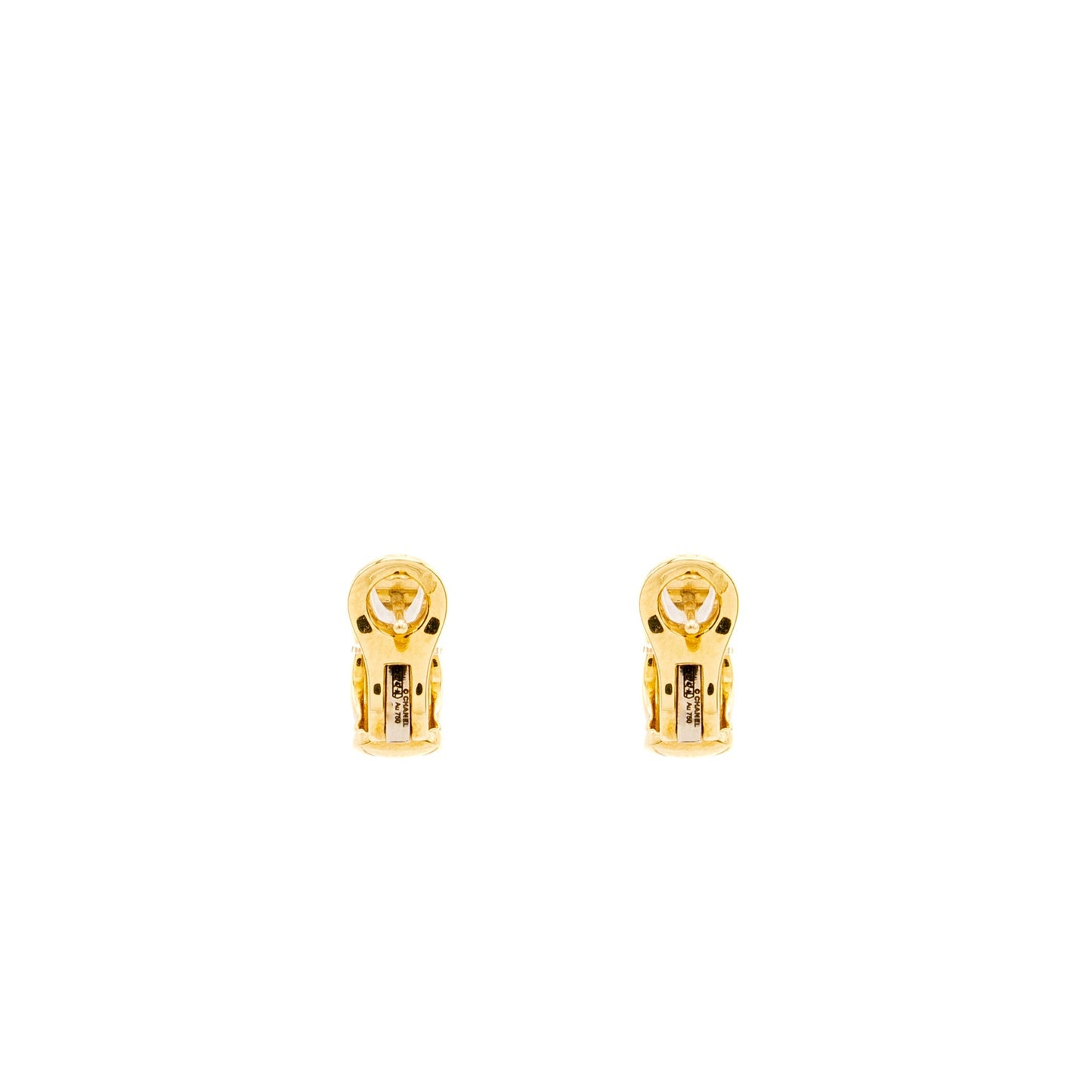 Chanel Coco Crush Earrings Quilted Motif, 18k Yellow Gold