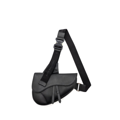 Dior Homme Saddle Purse Calfskin Black
