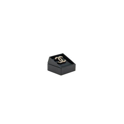 Chanel CC logo Brooch Acrylic Black LGHW
