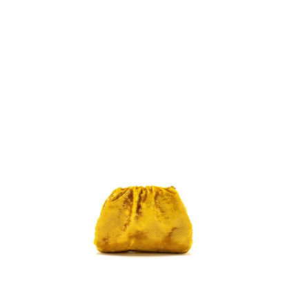 Bottega Veneta Mini Pouch Sequin Gold
