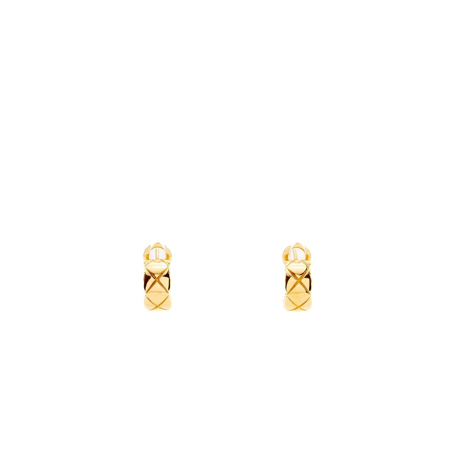 Chanel Coco Crush Earrings Quilted Motif, 18k Yellow Gold