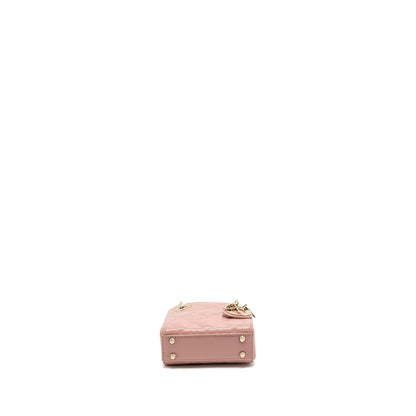 Dior Micro Lady dior patent leather dark pink