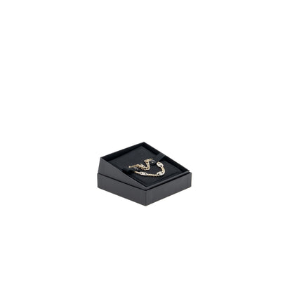 Chanel CC logo Bracelet Crystal Light Gold Tone