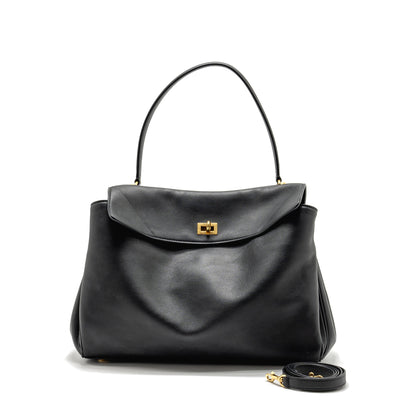 Balenciaga Medium Rodeo Handbag Smooth Calfskin Black